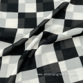 Polyester Digital Plaid Printing Fabric for Women Dress